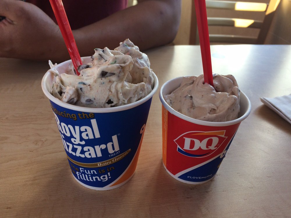 Small monster cookie blizzard and mini Heath blizzard. Yelp