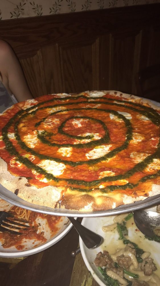 The TieDye pizza from Rubirosa in NYC vodka sauce, tomato sauce