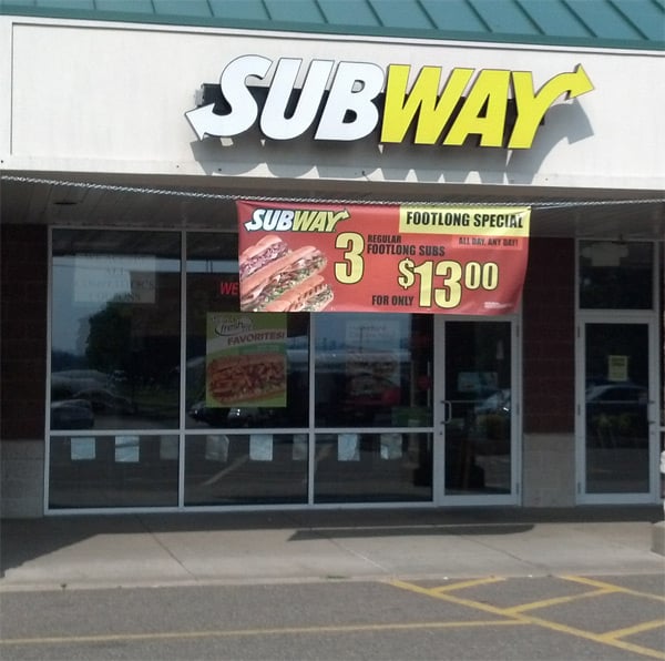 Subway Restaurants Sandwiches 1010 Scott Towne Ctr, Bloomsburg, PA