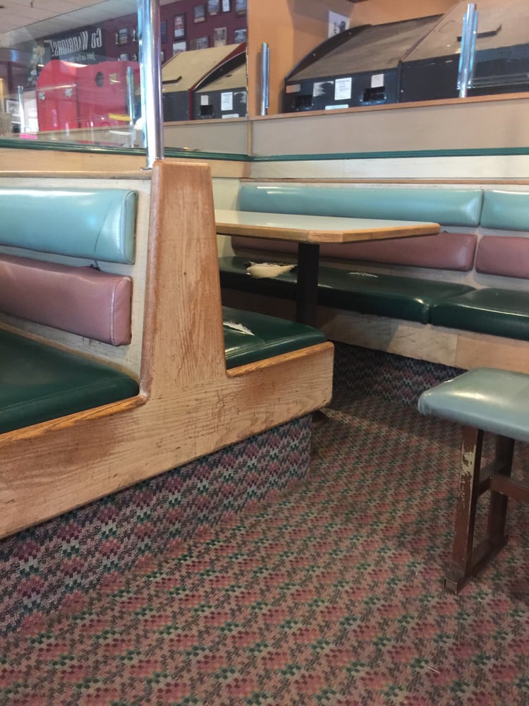 Just One Section Of Torn Seating Areas Yelp Photo Of Round Table Union City Ca United States Just One