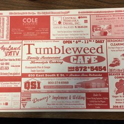 Tumbleweed Cafe 11 Reviews Cafes 850 E South St Broken Bow Tumbleweed Cafe 11 Reviews Cafes 850 E South St Broken Bow Ne Restaurant Phone Number Last Updated December 10 2018 Yelp
