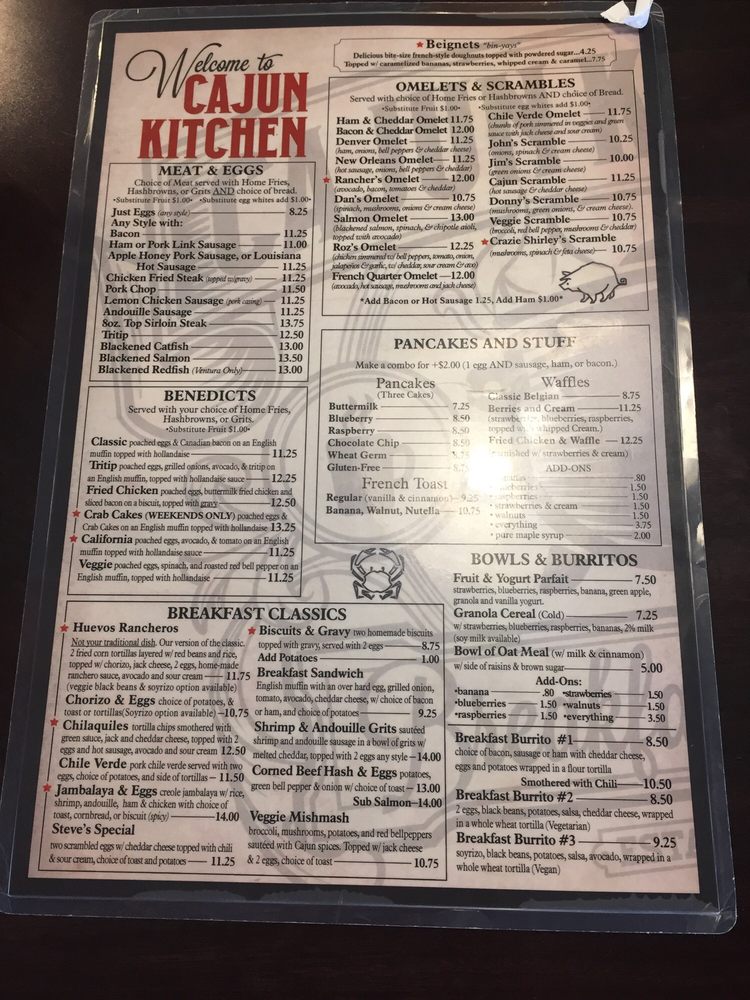 Cajun Kitchen Santa Barbara Menu Cajun Kitchen Santa Barbara Menu