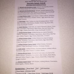 salads menu macon salad ga