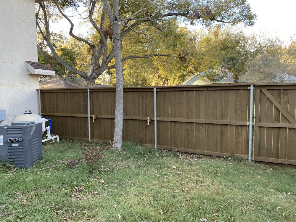 Texas Fence Staining