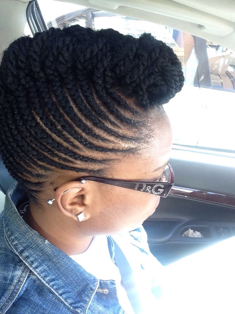 Braided Mohawk With Marley Twist About Two Hours To Get Done Yelp
