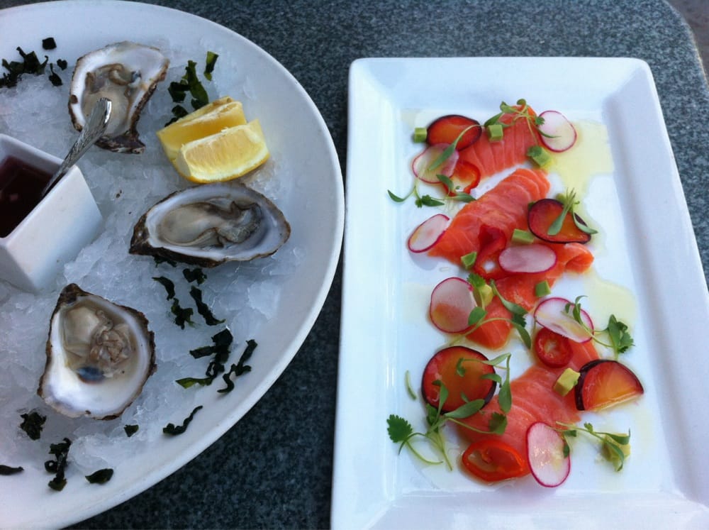 Beausoliel oysters and wild king salmon crudo Yelp