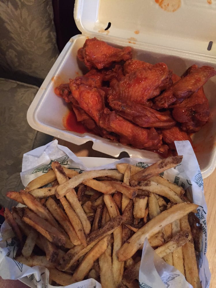 Buffalo wings and French fries Yelp