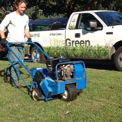 Ultragreen Landscaping 10401 Maumelle Blvd North Little Rock Photo Of Ultragreen North Little Rock Ar United States Caleb Aerating A