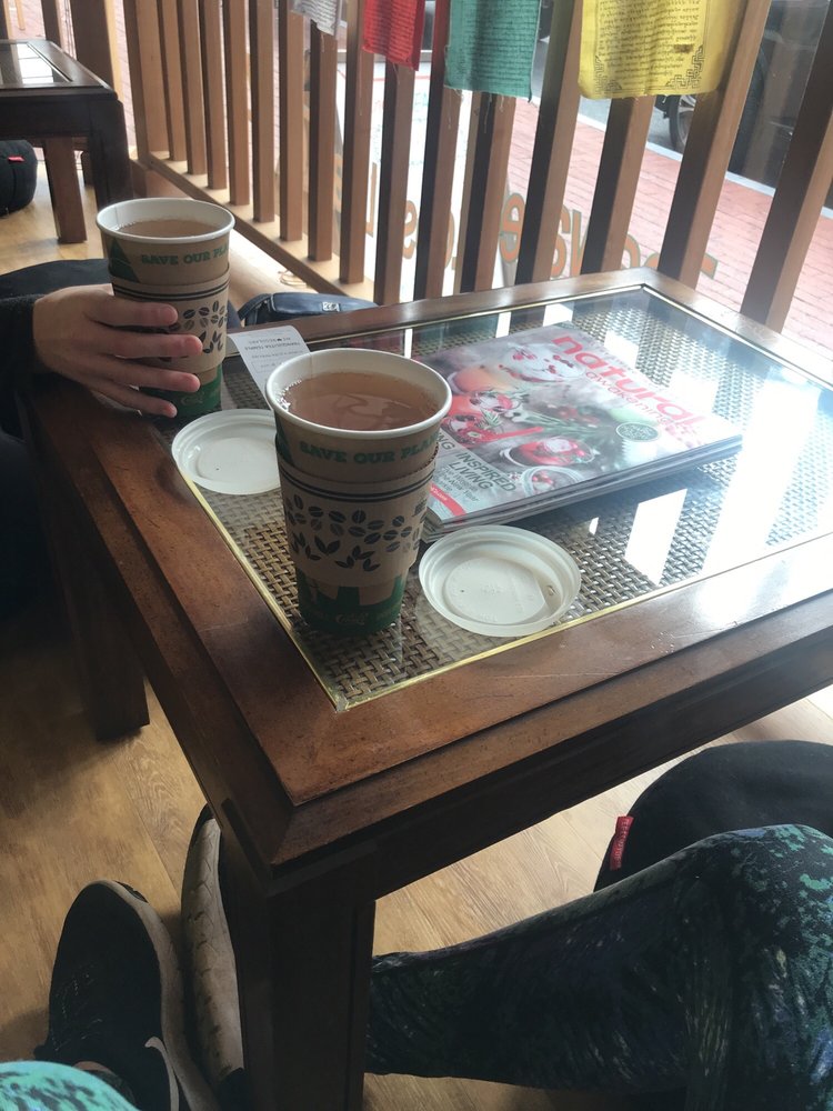 Enjoying some white peony tea by the window doing a little ...