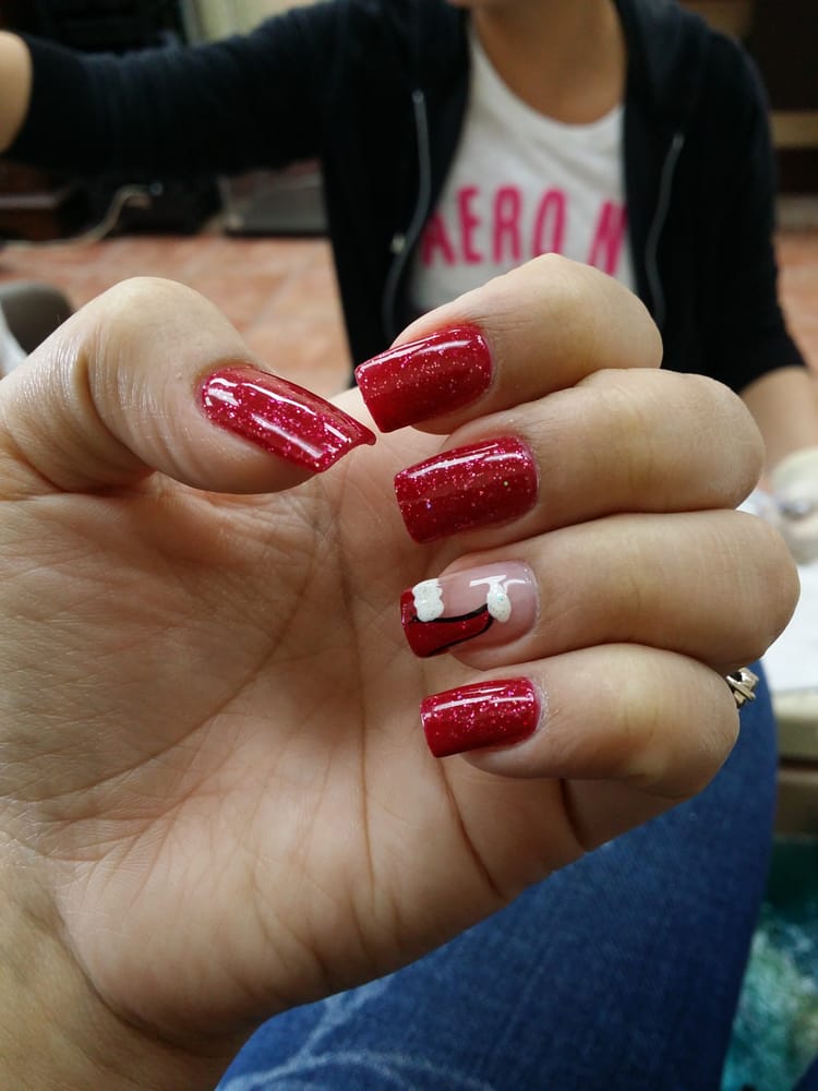 Photo Of Wonder Nails Salon Miami Fl United States Christmas Santas Hat Photo Of Wonder Nails Salon Miami Fl United States Christmas Santas Hat