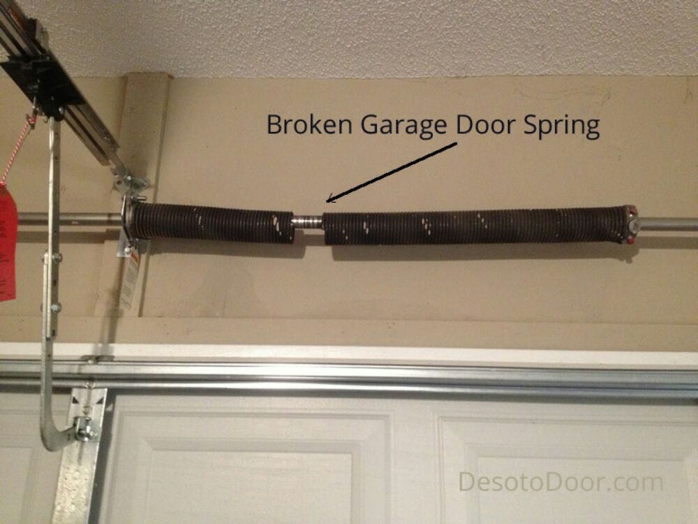 How A Broken Torsion Spring Looks Most Common Garage Door Problem Photo Of A Better Garage Door Modesto Ca United States How