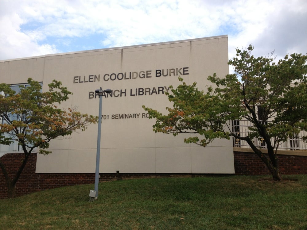 Ellen Coolidge Burke Branch Library Alexandria Library Libraries 4701 Seminary Rd