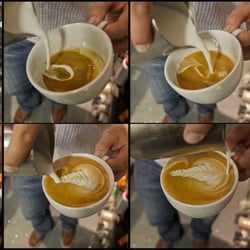 Dublin Barista School － 都柏林, Co. Dublin, 愛爾蘭的相片。latte art class in dublin barista school