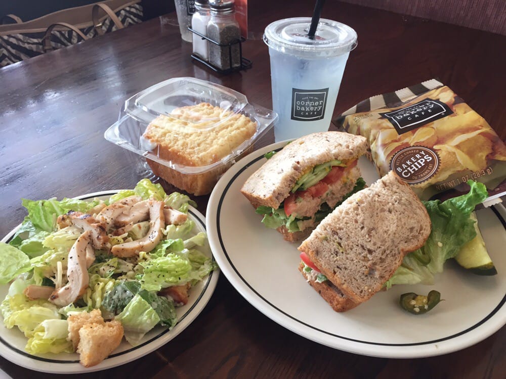 Tuna Sandwich Caesar Salad Yelp Photo Of Corner Bakery Cafe Manhattan Beach Ca United States Tuna Sandwich