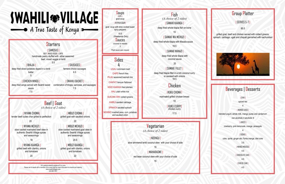 Swahili Village Bar & Grill 305 Photos & 182 Reviews African 10800 Rhode Island Ave