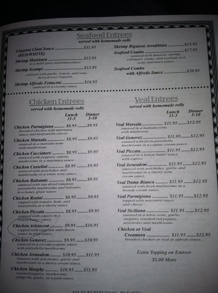 Cafe Italia Marshall Tx Menu Cafe Italia Marshall Tx Menu