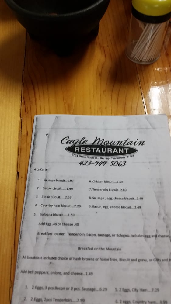Cagle Mountain Restaurant Southern 75 Whitlow Rd, Dunlap, TN