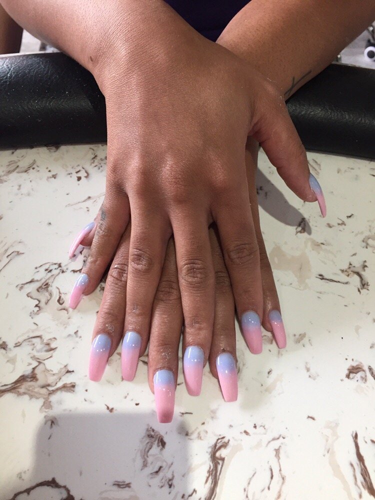 Ombre Color Baby Blue And Baby Pink Yelp