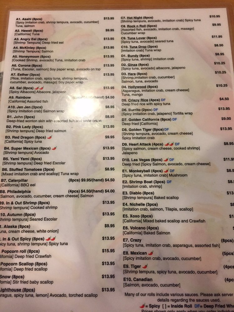 Asahi Menu Sushi Annahof Laab At