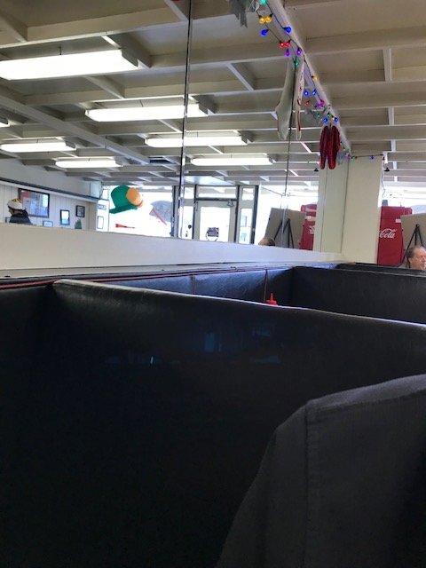 View From 4th Booth In Mirror Wall Above Booths Could Be