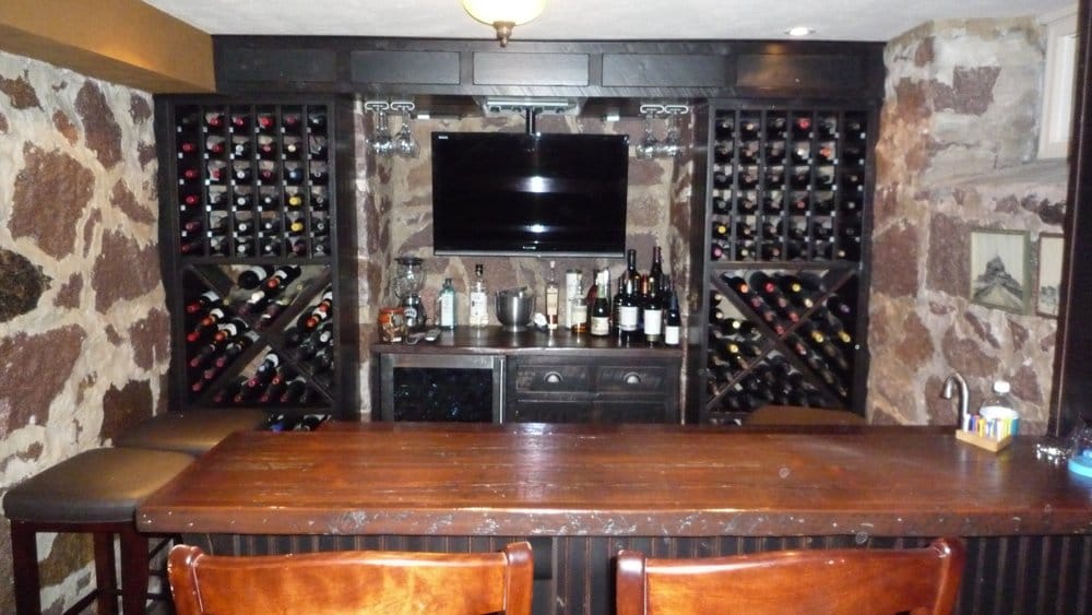 A Custom Project Where We Had Made Bar Wine Rack Back Photo Of Merrill House Music Home Entertainment Wi United States