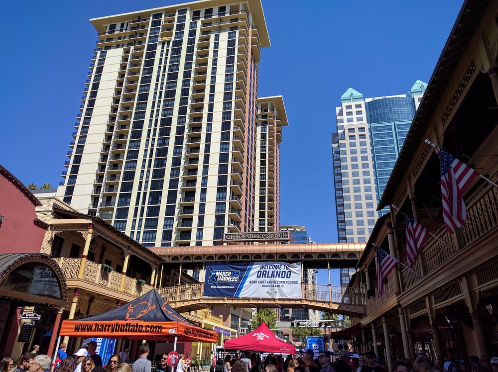 March Madness Setup At Church Street Station Downtown Orlando Yelp Photo Of Church Street Station Orlando Fl United States March Madness Setup