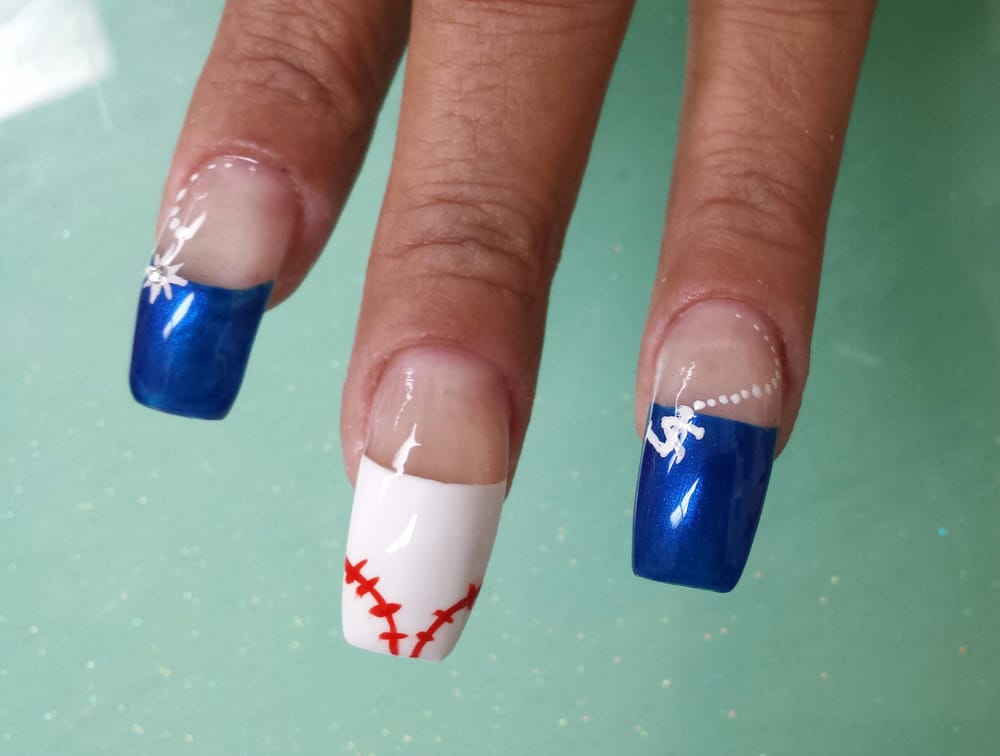 Acrylic Nails With Free Hand Art La Dodgers Yelp Photo Of Fashion Nails And Spa Visalia Ca United States Acrylic