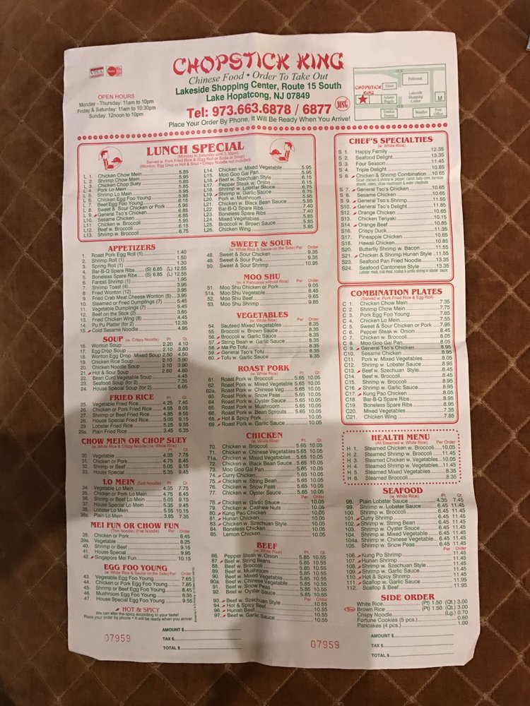 Chopstick King 14 Reviews Chinese 5 Bowling Green Pkwy, Lake