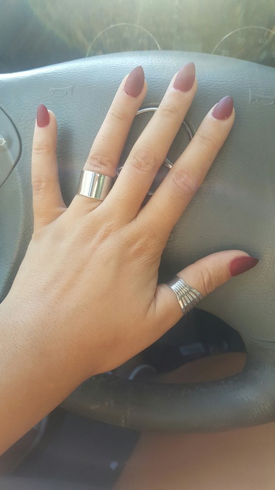 Matte Almond Nails Short And Sweet Yelp Photo Of Star Nails Los Angeles Ca United States Matte Almond