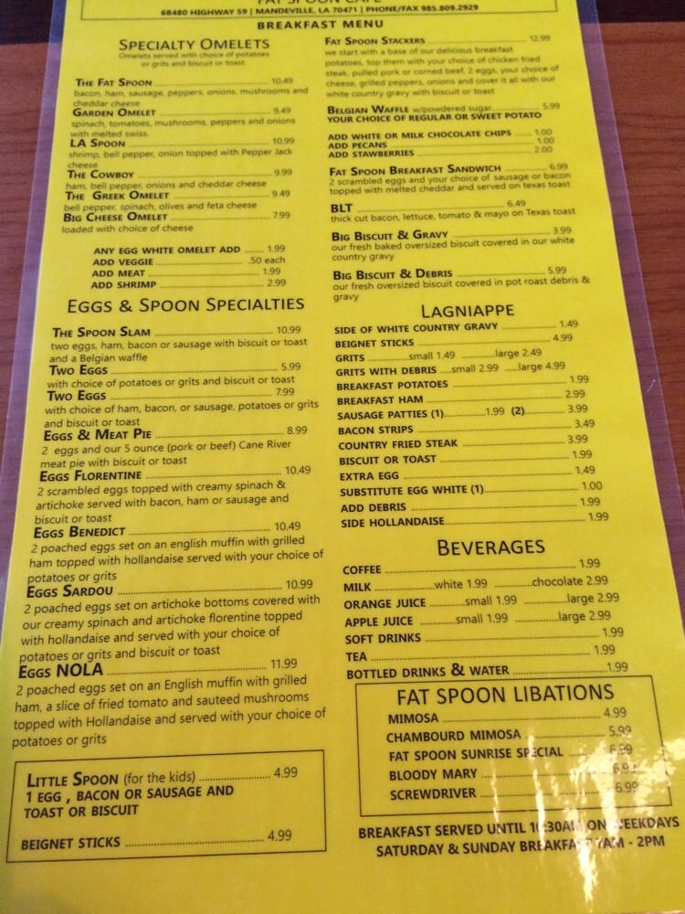 Fat Spoon Cafe Mandeville La Fat Spoon Cafe Mandeville La