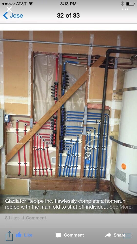 Uponor Pex Water System Manifold For Whole House Copper Or Photo Of Gladiator Repipe Inc San Jose Ca United States Uponor Pex