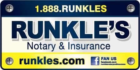 Runkle's Notary Tag Title