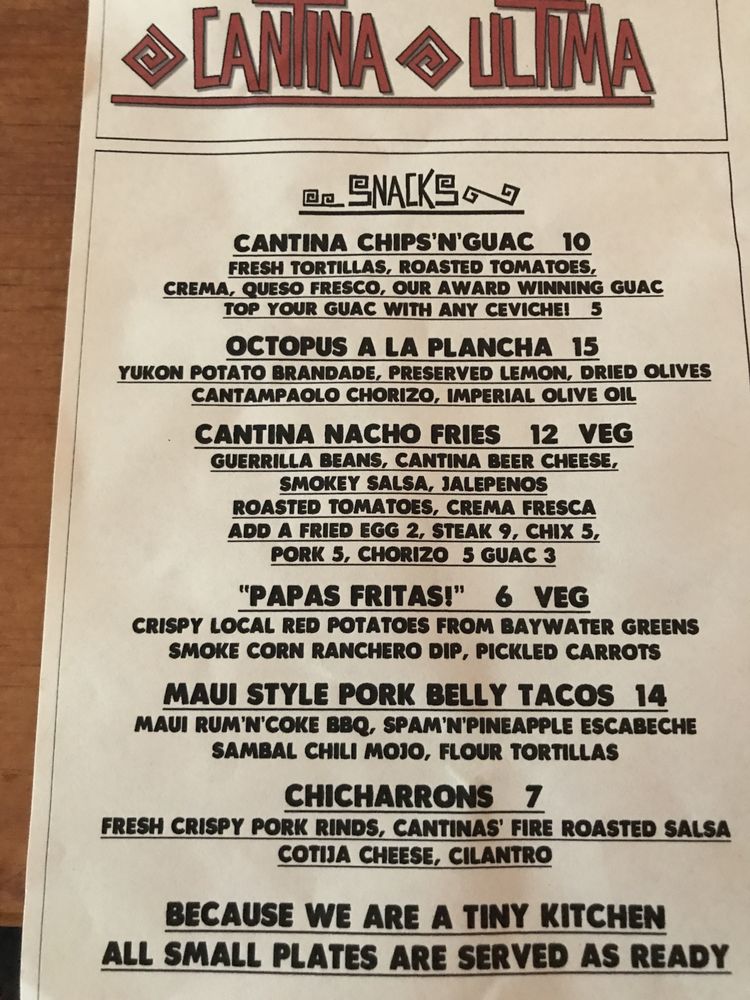 Online Menu Of Cantina Ultima Restaurant Milton Delaware 19968