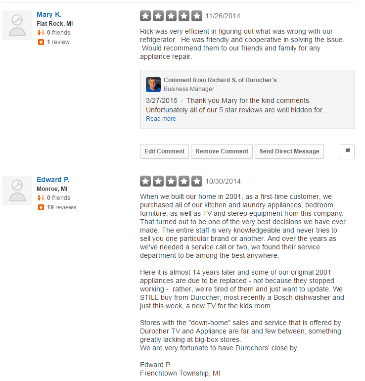 Durocher’s - Appliances & Repair - 222 S Monroe St, Monroe, MI - Phone