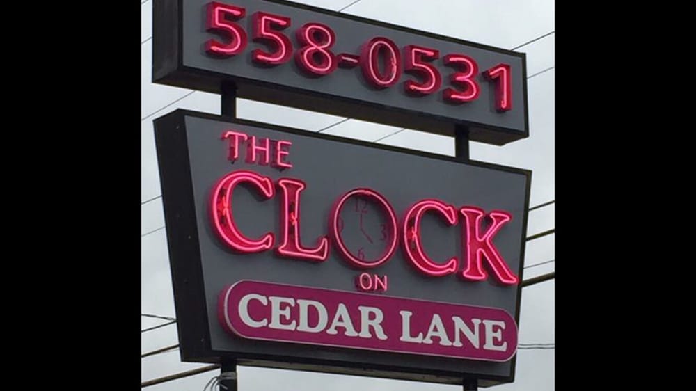 The Clock On Cedar Lane American (New) 1822 Cedar Lane Rd
