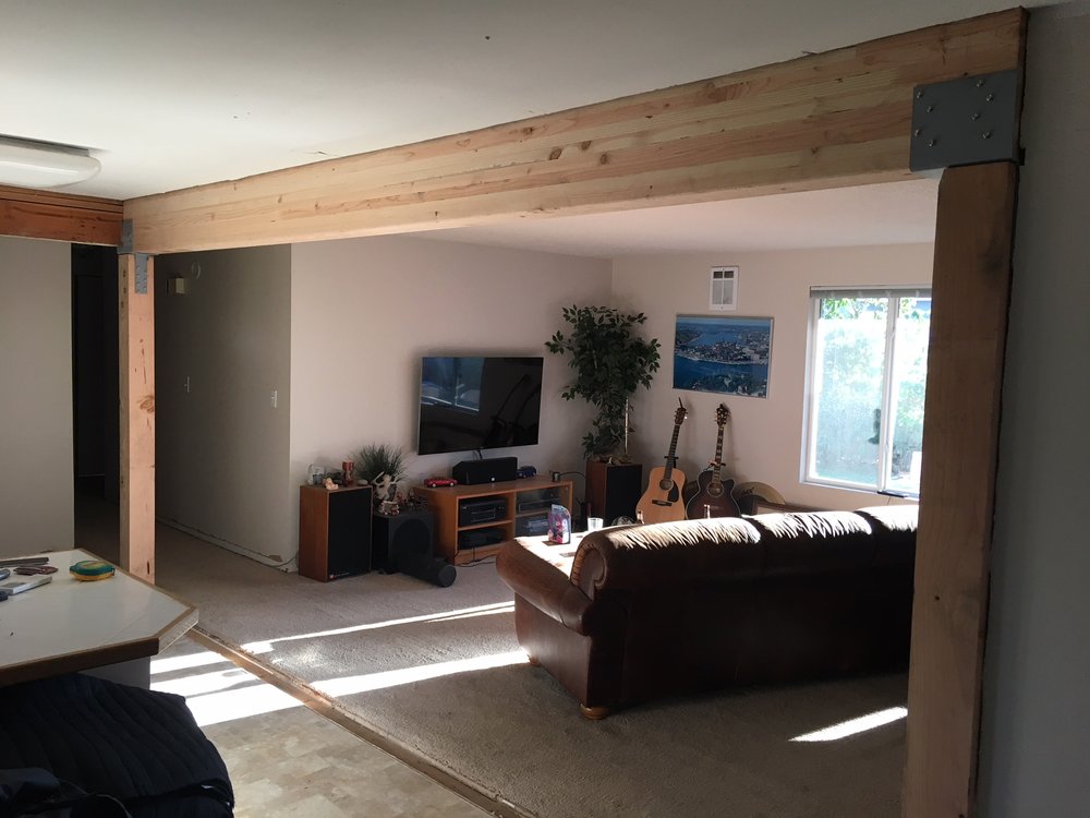 Load Bearing Wall Removed And Beam Put Up Anything You See
