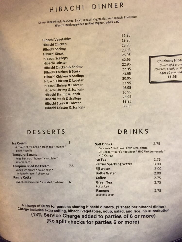 ichiban baton rouge menu
