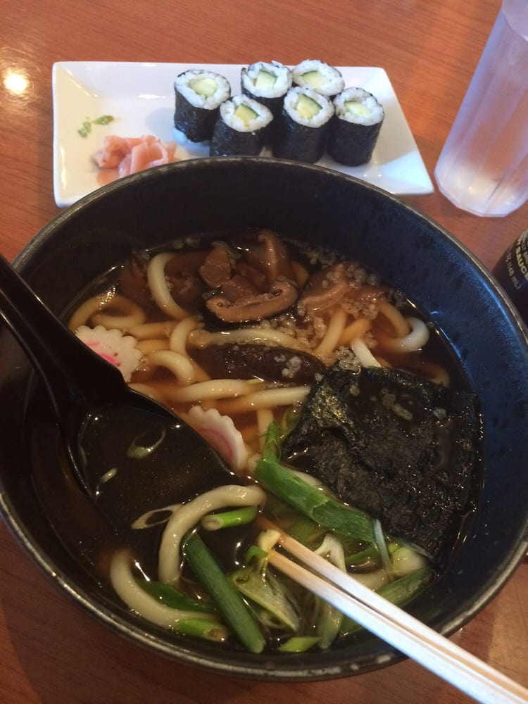Naruto Ramen & cucumber roll. Yum Yelp