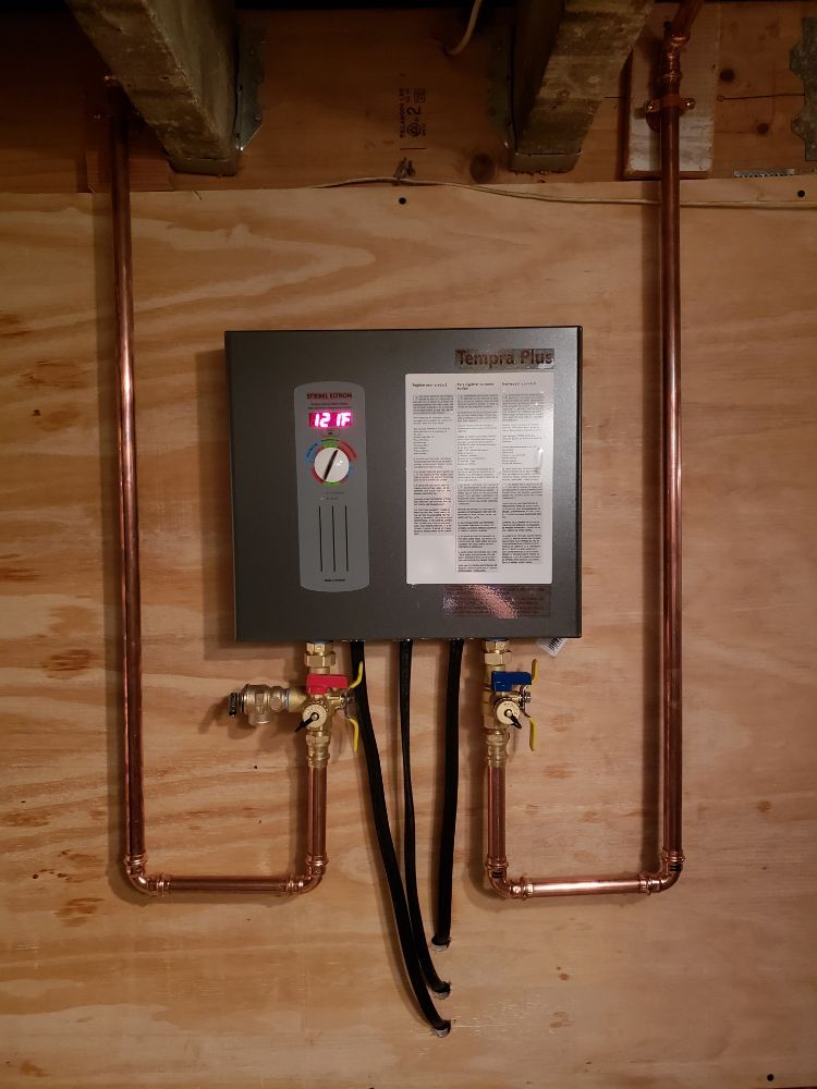 electric tankless water heater installation. - yelp