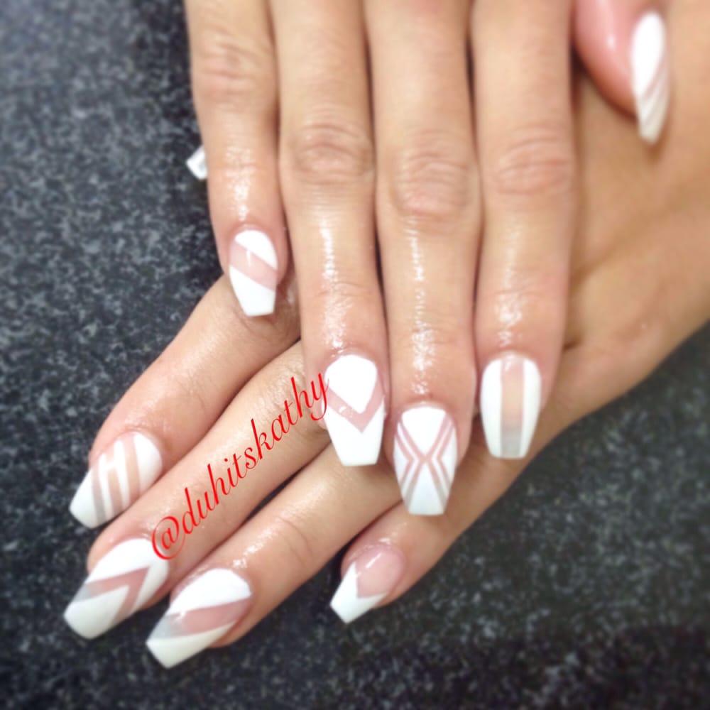 Ballerina Coffin Shaped Full Set Sports Length 25 Gel Polish 15 202 Photos For Davi Salon