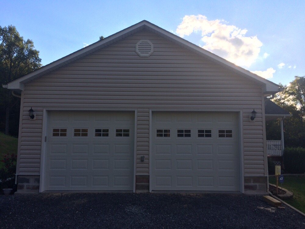 Carport Converted To Two Car Garage 9 X8 Stratford 3000 Doors With Photo Of Valley Garage Door Company Edinburg Va United States Carport Converted