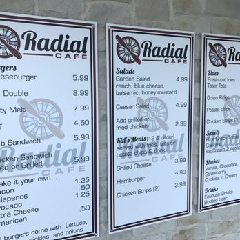Radial Cafe Grand Prairie Menu Radial Cafe Grand Prairie Menu