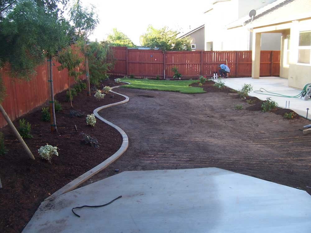 Landscaping Project In Progress With Concrete Pad For Gazebo And New Photo Of Anderson Landscaping Fresno Ca United States Project In Progress