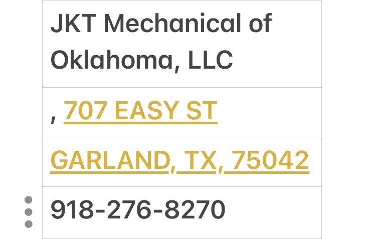 image of business JKT Mechanical of Oklahoma