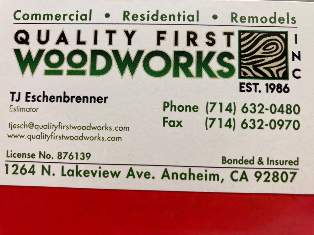 Quality First Woodworks