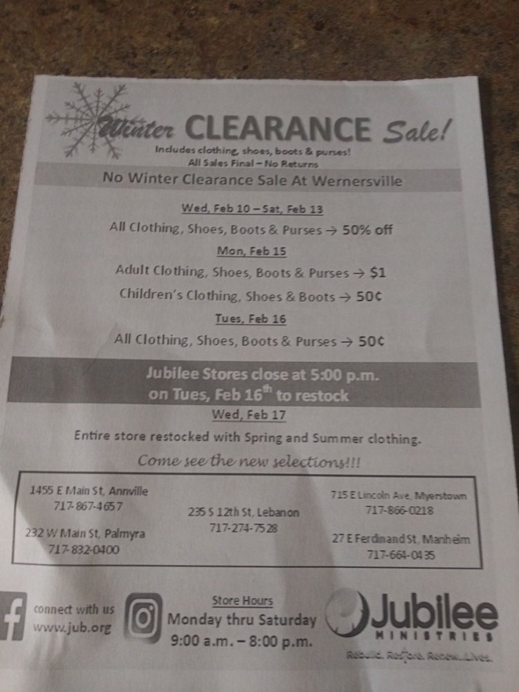 Jubilee Clothing Shop