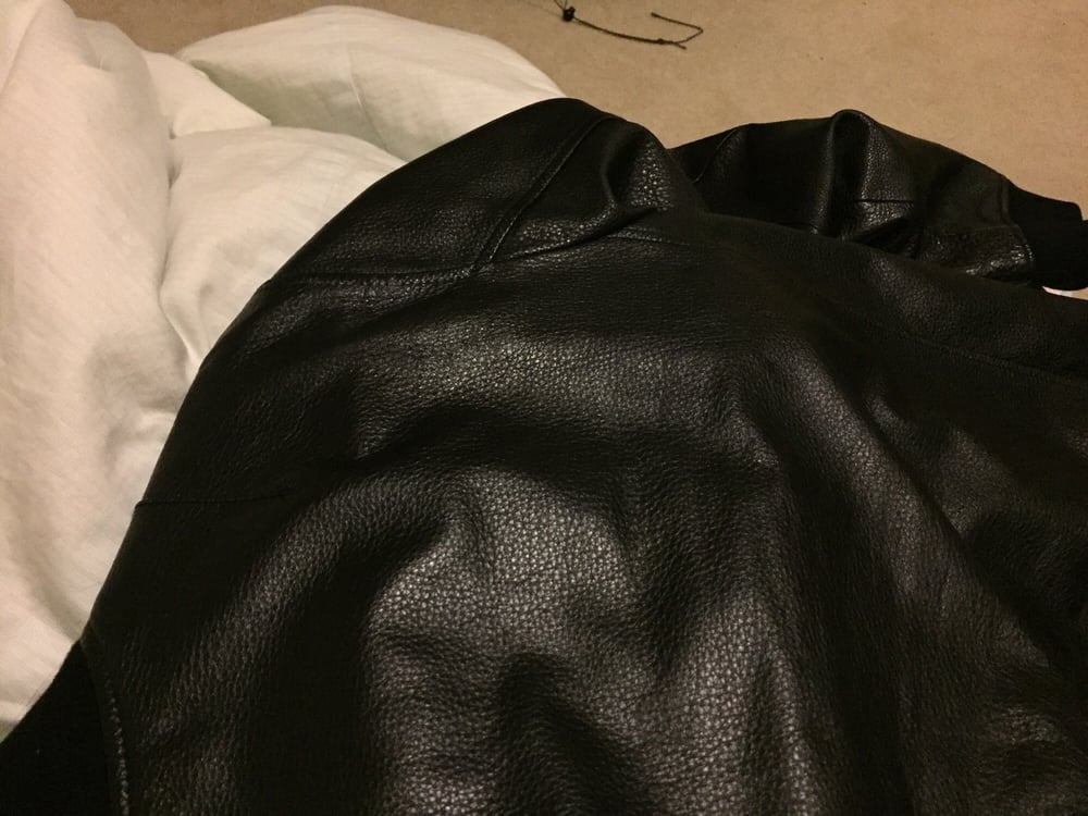 Completely Red Severely Damaged Leather Jacket Yelp