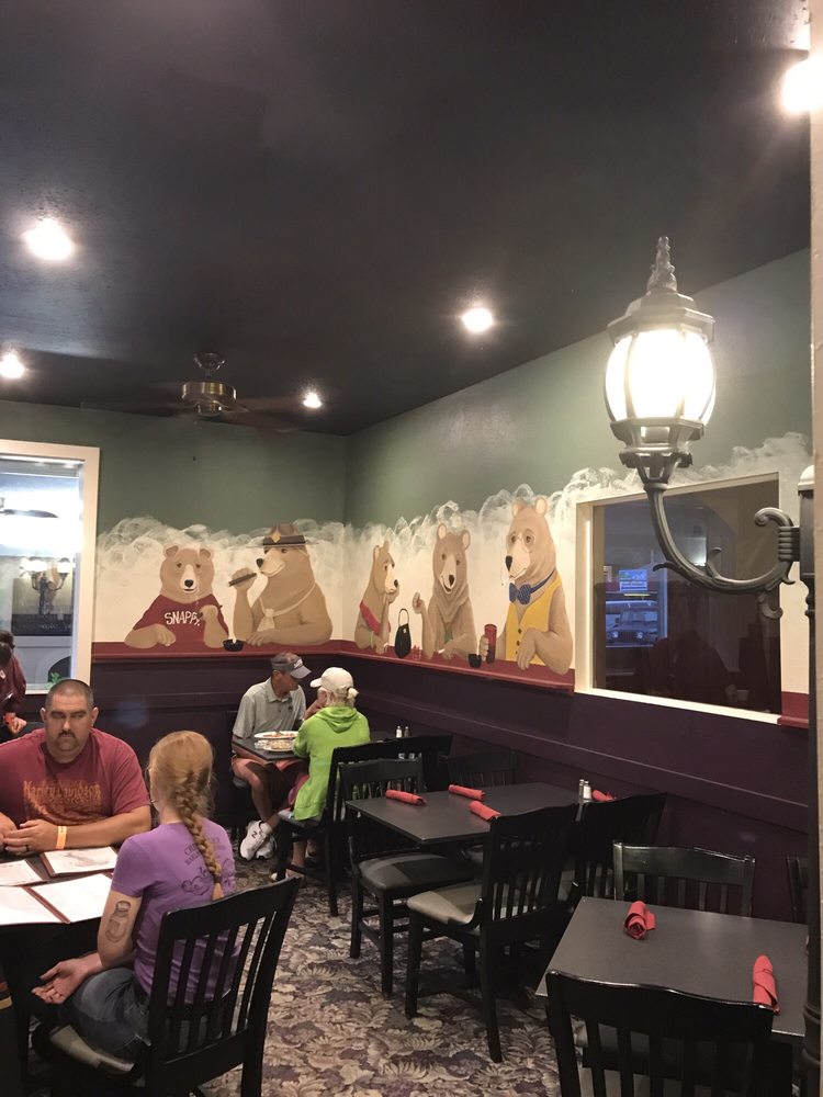 Strange Looking Bear Mural Yelp Photo Of Sny S Italian Restaurant And Pizzeria Maggie Valley Nc United States