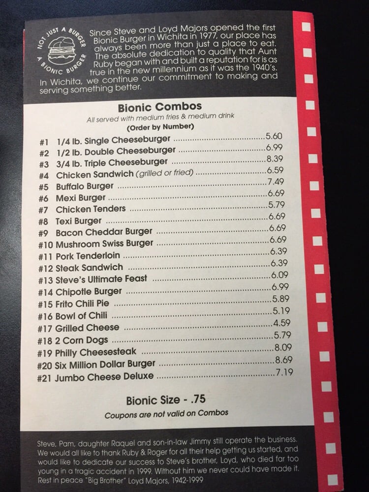 menu yelp bionic burger menu
