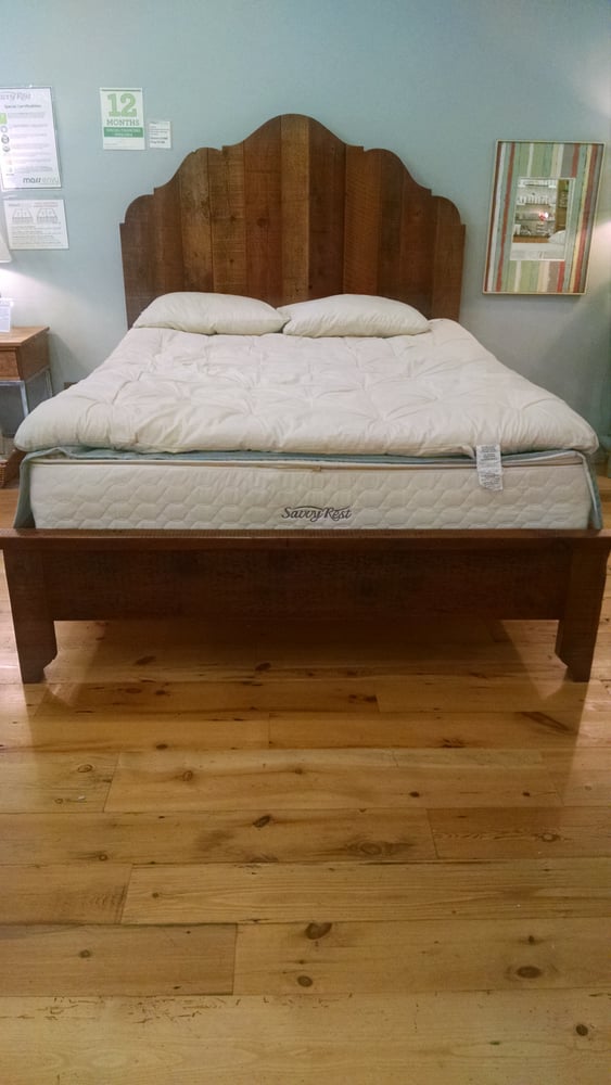 Beautiful French Cut Reclaimed Wood Bed Frame With An Organic Latex Photo Of Moss Envy Minneapolis Mn United States Beautiful French Cut Reclaimed